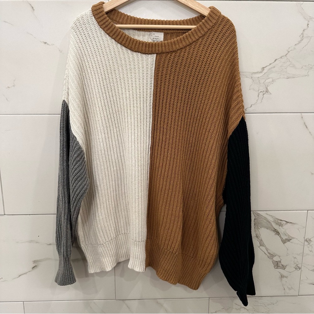 A New Day Colorblock Knit Sweater